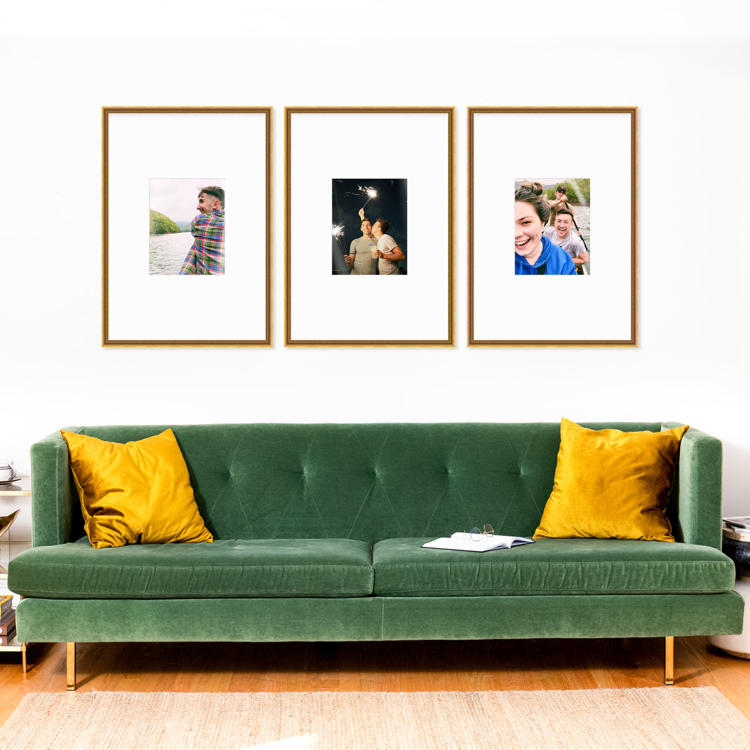 The Vertical Triptych in Gold
