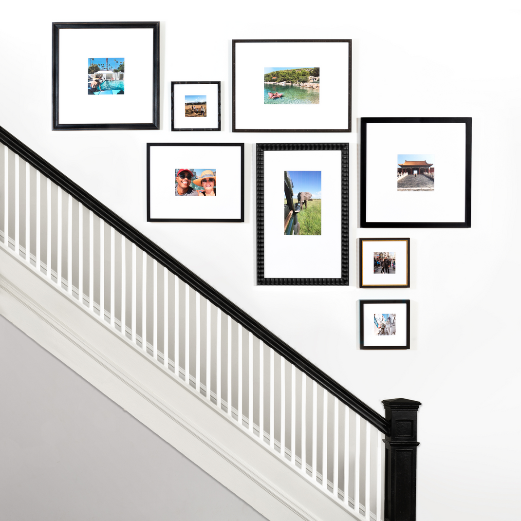 The Up the Stairs Gallery Wall in Black