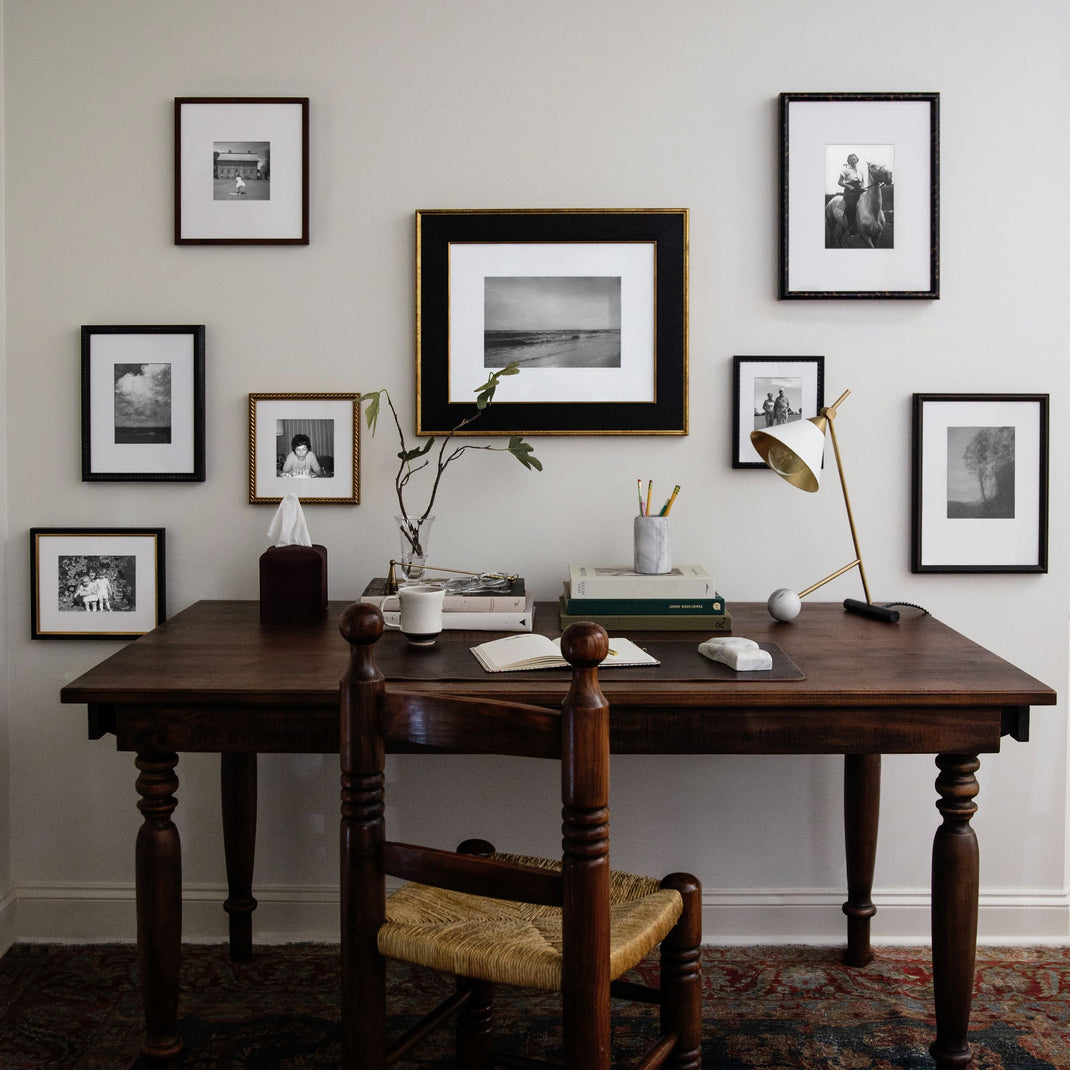 Wraparound gallery wall