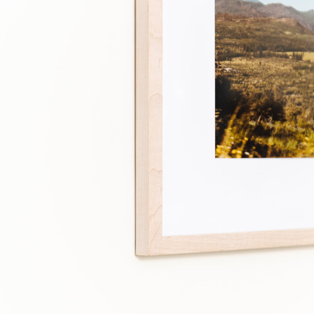 bottom left corner of desert landscape in bleached maple mini