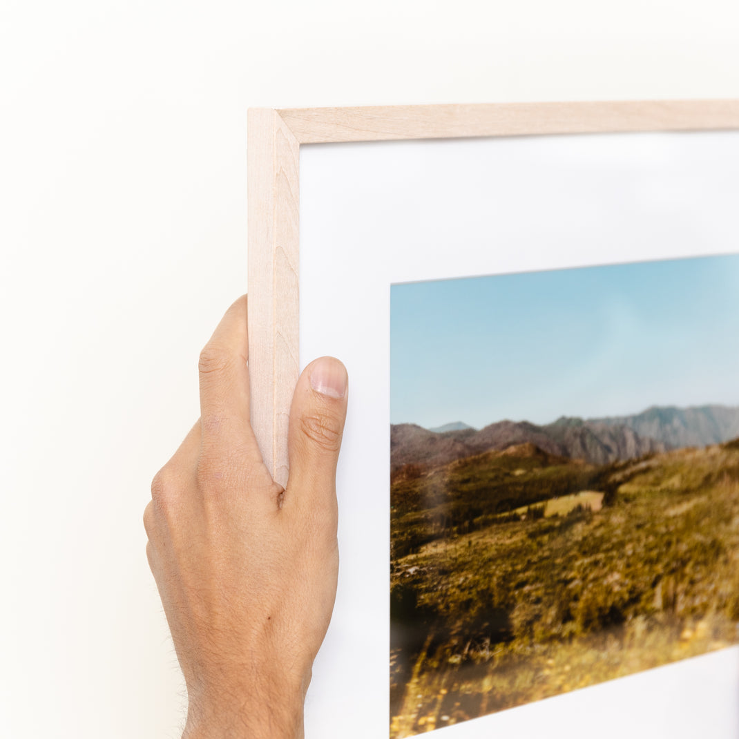 top left corner of desert landscape in bleached maple mini