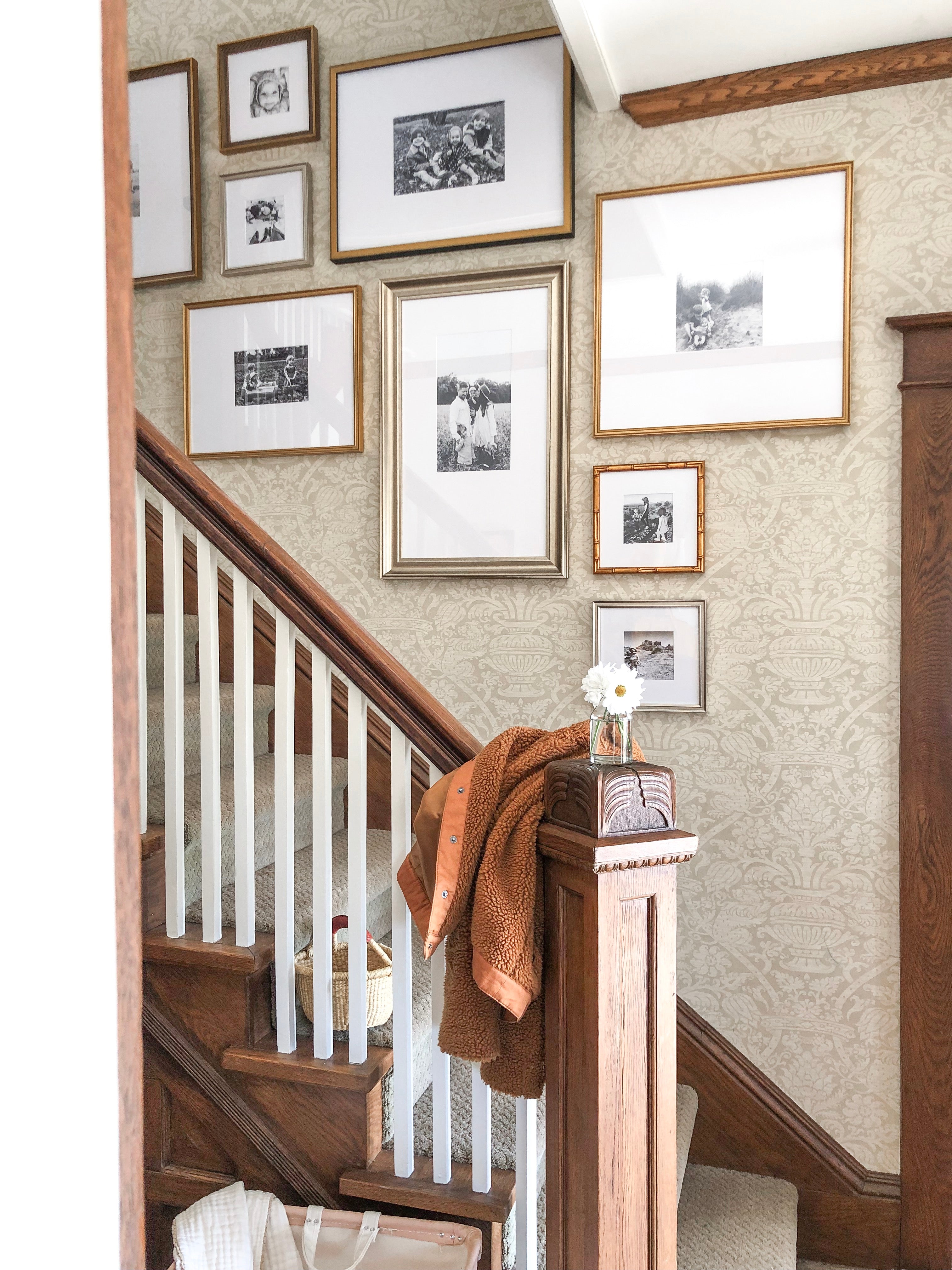 Smart Way To Hang Frames Up A Staircase Staircase Pictures Frame