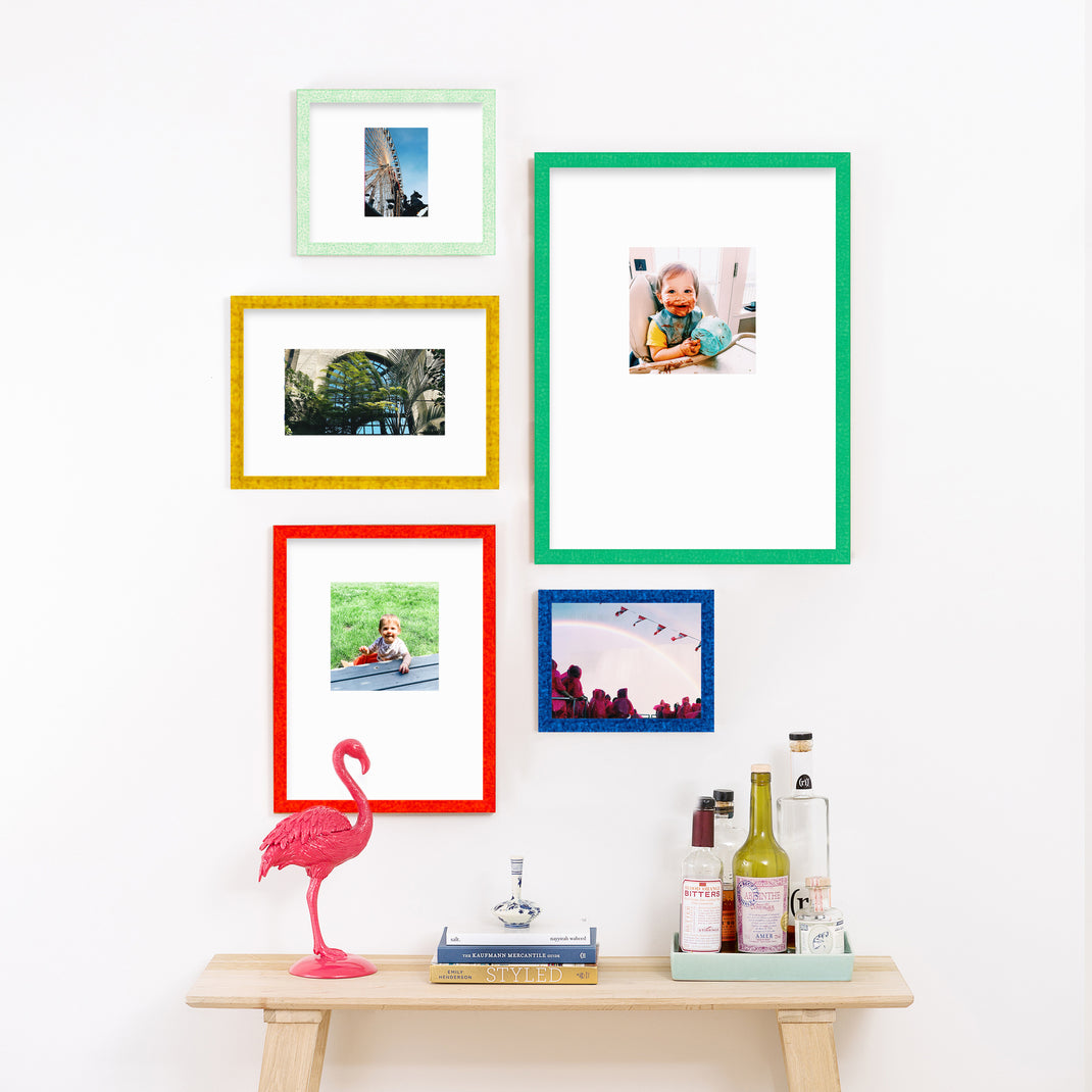 The Organic Gallery Wall in Colorful Frames