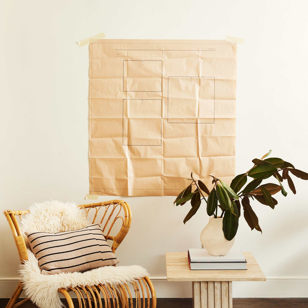 Gallery wall hanging template for the Organic Trio