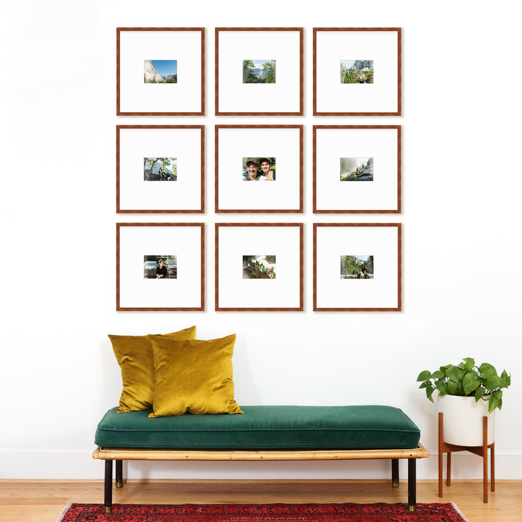 Half Wall Grid Gallery Wall in Sonoma