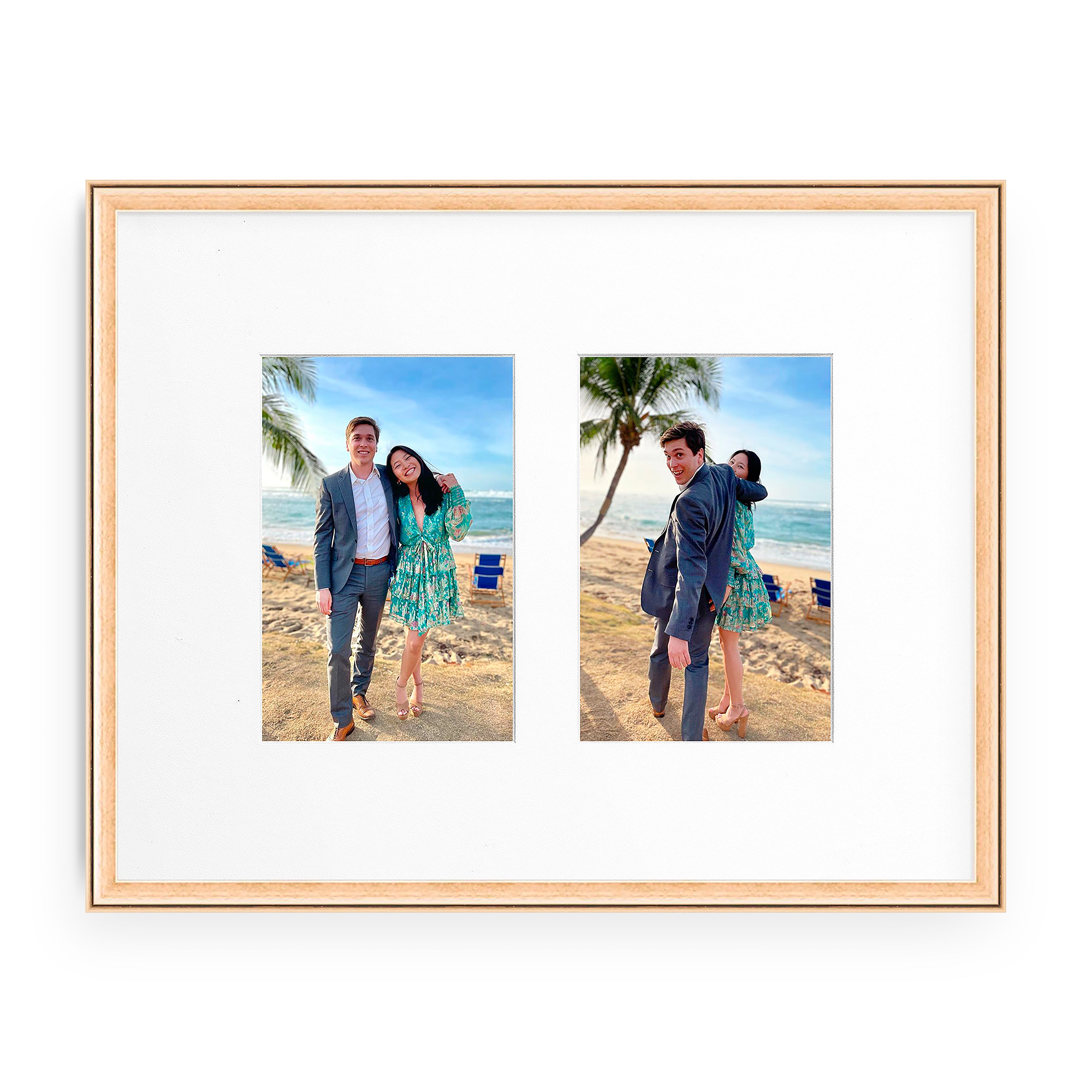 Printed Photo Collage Personalized Family 4x6 Tabletop Frame - Horizontal