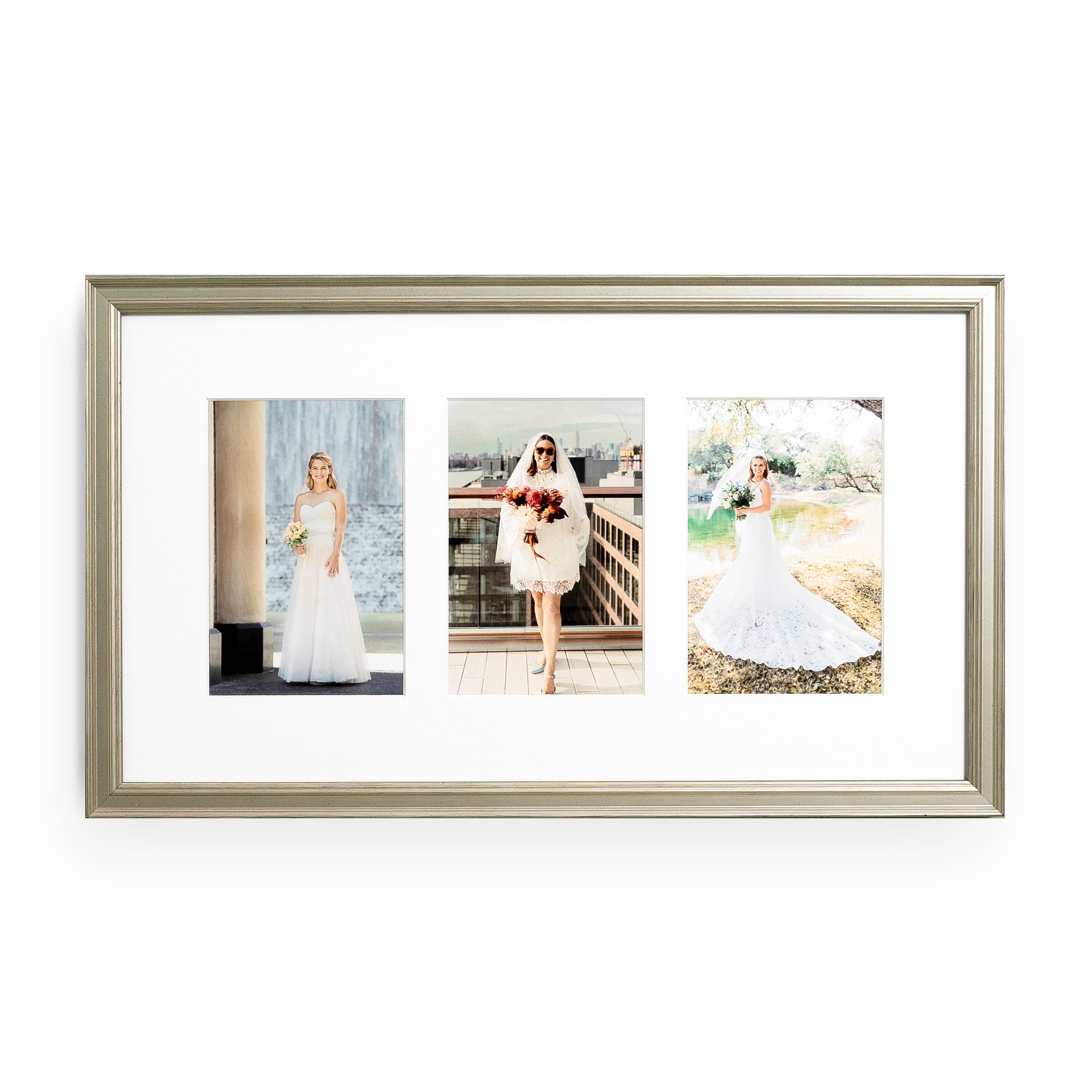 Trio Collage Frame - White, 4x6  Display 3 Photos in 1 Picture Frame