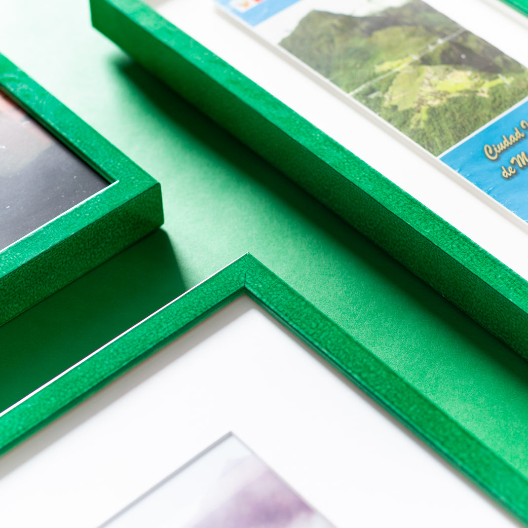 corners of Lima glazed green frame