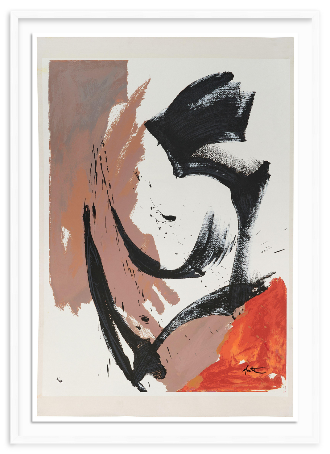 black and red abstract print