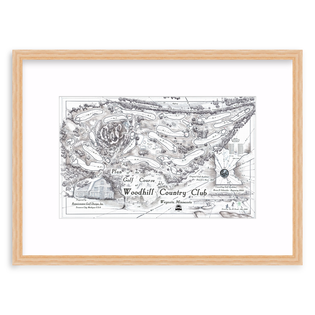 Premium: Golf Course Map (Black & White)