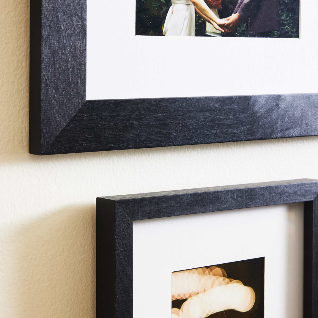 Classic Two Stack Gallery Wall with Black Walnut Wide & Black Walnut Gallery frames