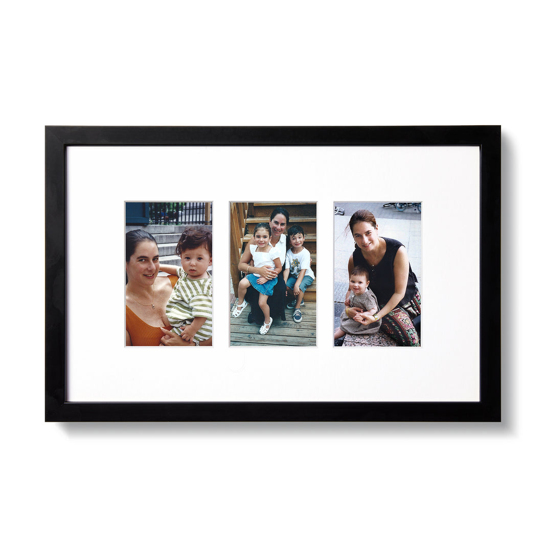 Three photos of mom and daughters