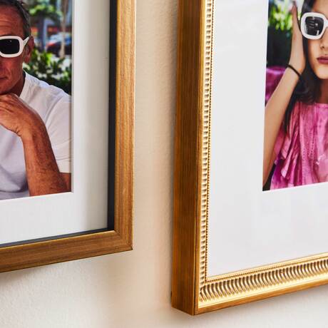 Side by Side Gallery Wall in Gold